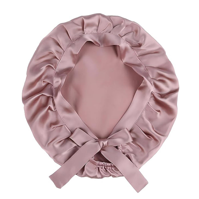 Double Layer Silk Elastic Band Nightcap