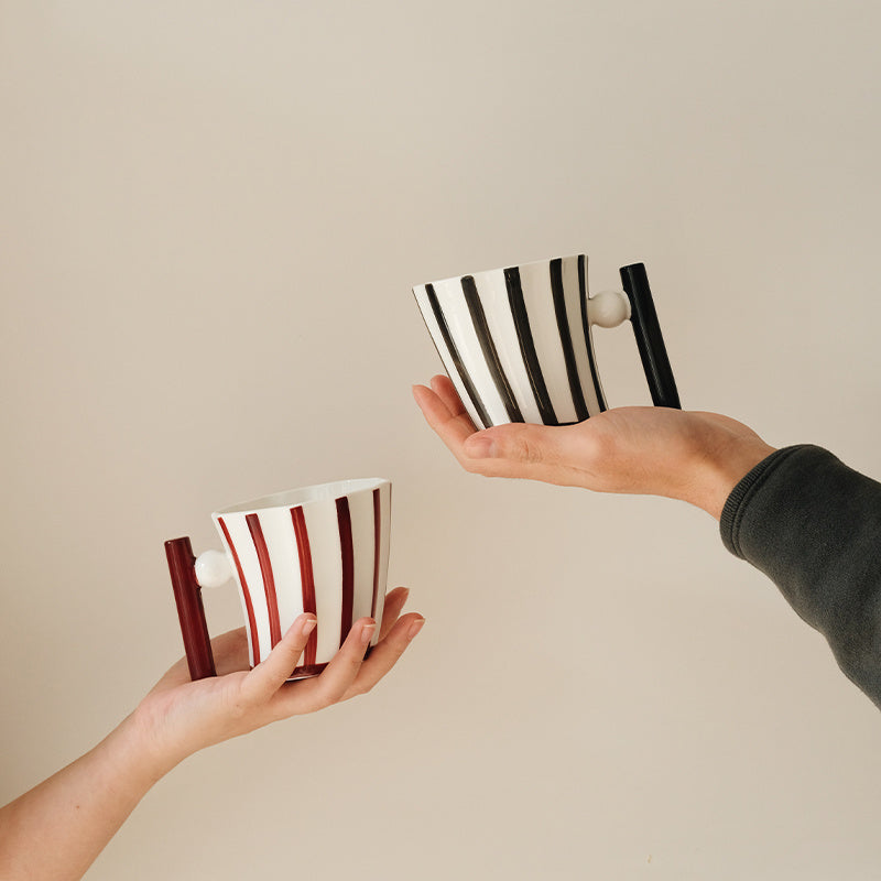 Vintage Striped Viking Mug Creative Ceramics