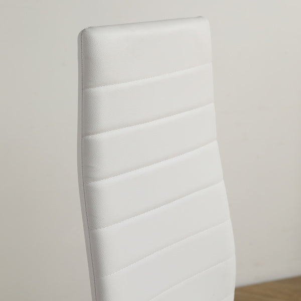 4 PU Leather Dining Chairs