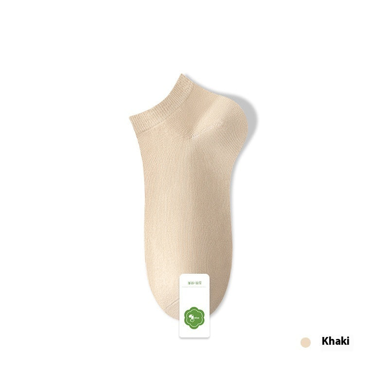 Women's Pure Cotton Spring And Summer Seamless Socks Deodorant Sweat Absorbing Socks