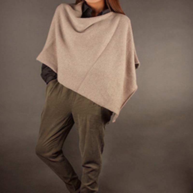 Spring and autumn wool knitted shawl dual-use jacket