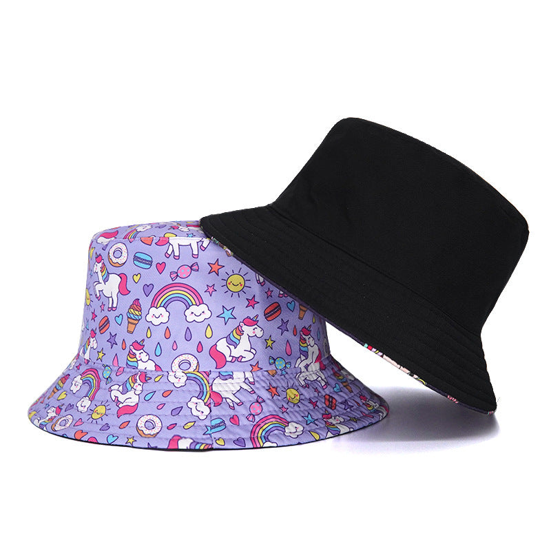Unicorn Children's Sunscreen Cartoon Bucket Hat