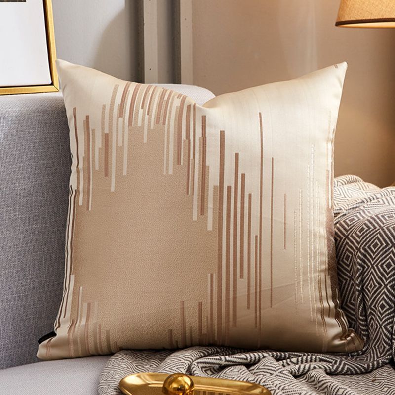 Luxury Modern Lightweight Sofa Car Cushion Cover Silk Satin Hot Stamping Metallic Color Pillowcase
