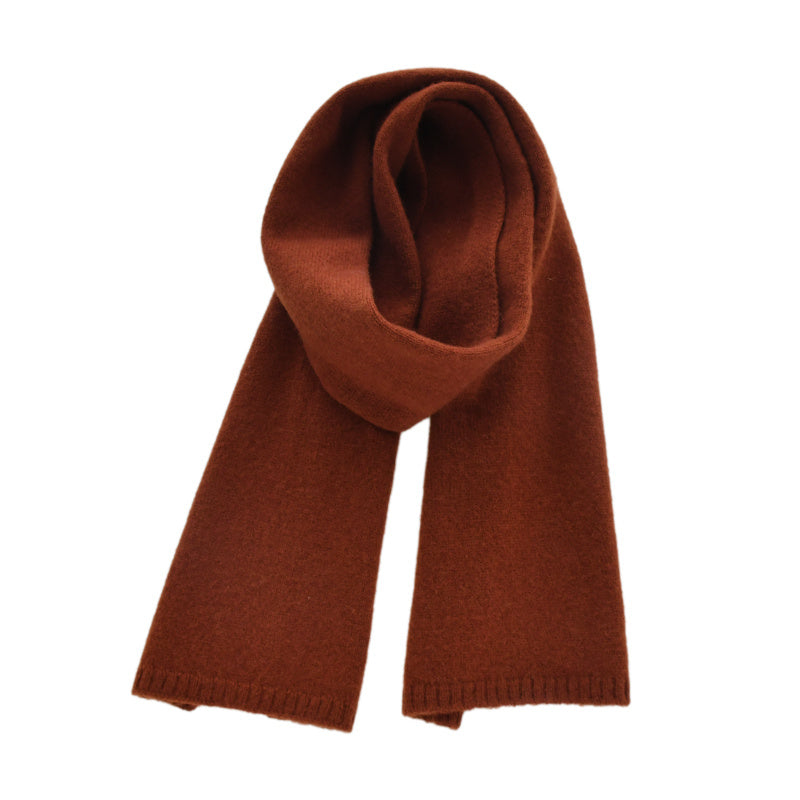 Women's Fashion Versatile Knitted Wool Solid Color Scarf