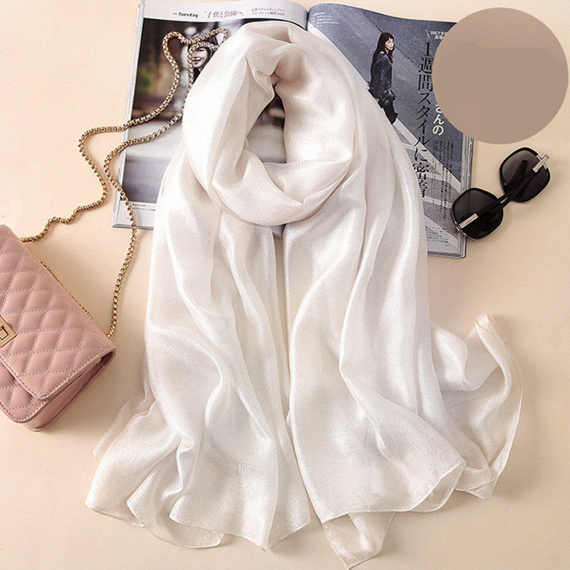 Silk Scarf Women'S All-Match Western Style Thin Scarf Gauze Collocation Suit Coat