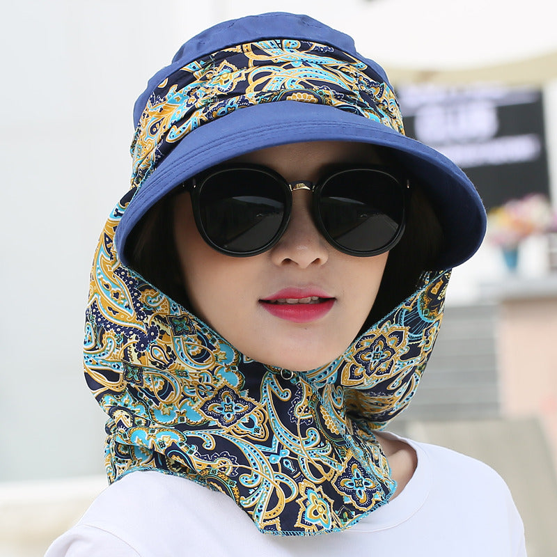 Summer Sun Hat For Outdoor Cycling, Big Edge To Cover Face And Sun Hat