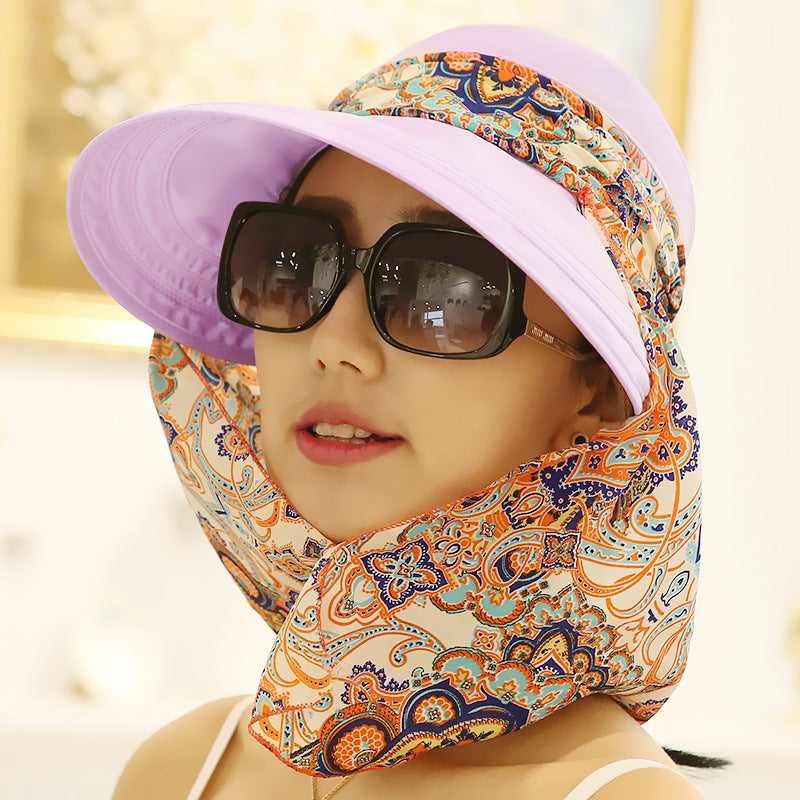 Summer Sun Hat For Outdoor Cycling, Big Edge To Cover Face And Sun Hat