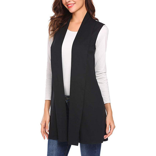 Sleeveless Shawl Vest Vest European And American Plus Size Top
