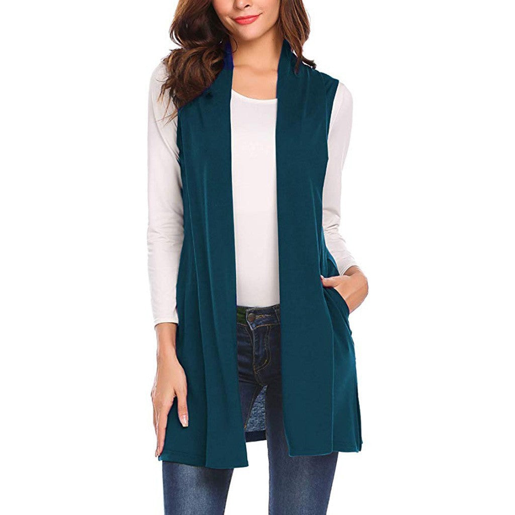 Sleeveless Shawl Vest Vest European And American Plus Size Top