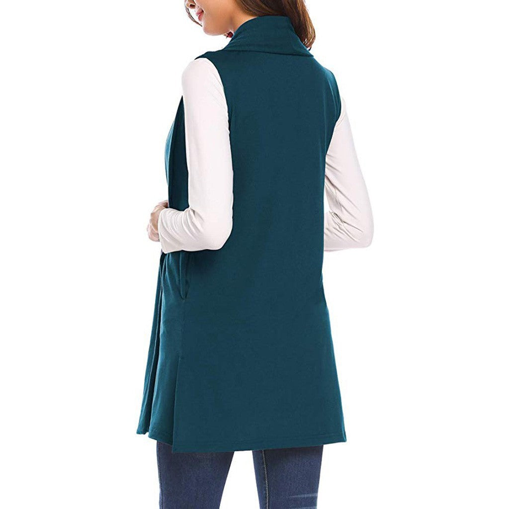 Sleeveless Shawl Vest Vest European And American Plus Size Top