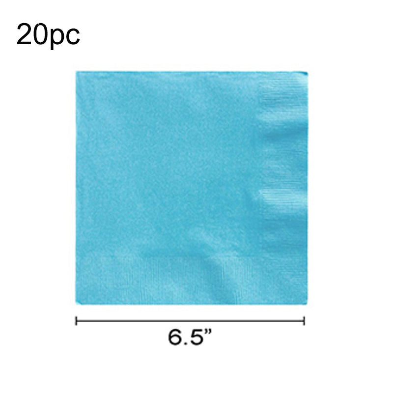 Monochrome Party Set Disposable Plastic Plate Cup Birthday Party Decoration For 20 People