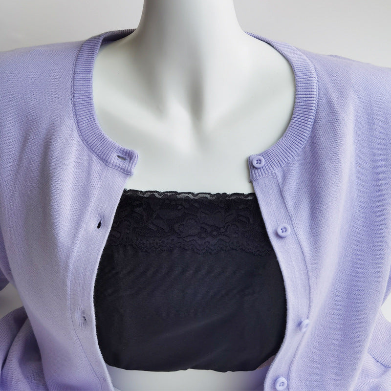 A Piece Of Lace Inside The Anti-glare Tube Top