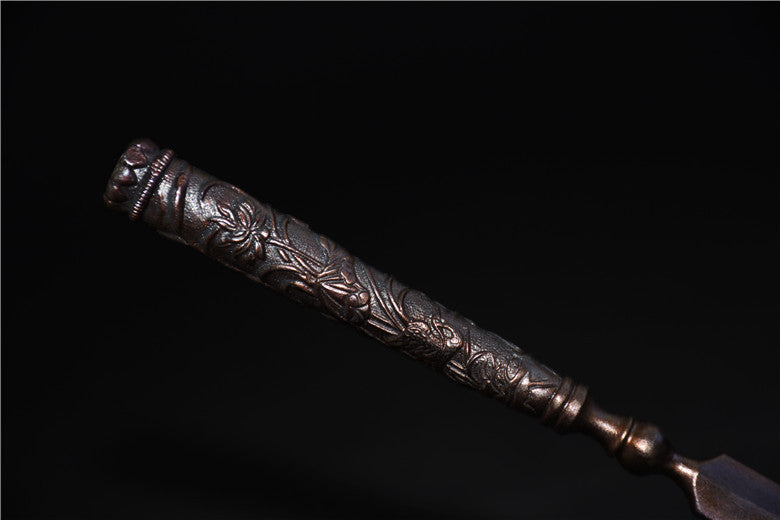 01629 Longquan Integrated Steel Tea Knife