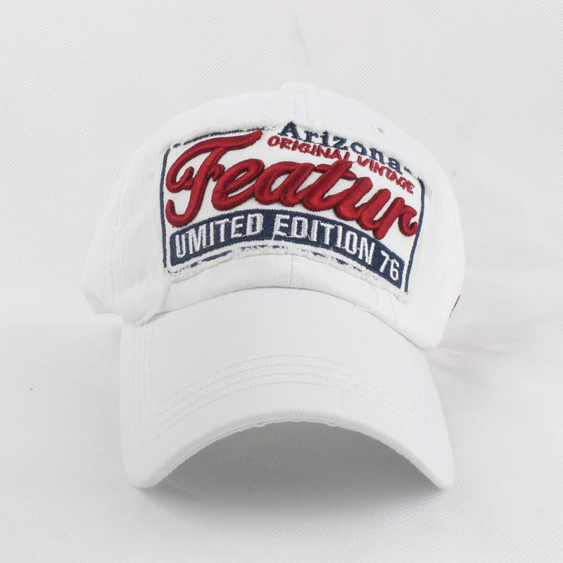 European And American Style Featur Letter Embroidered Peaked Cap Outdoor Casual Hat