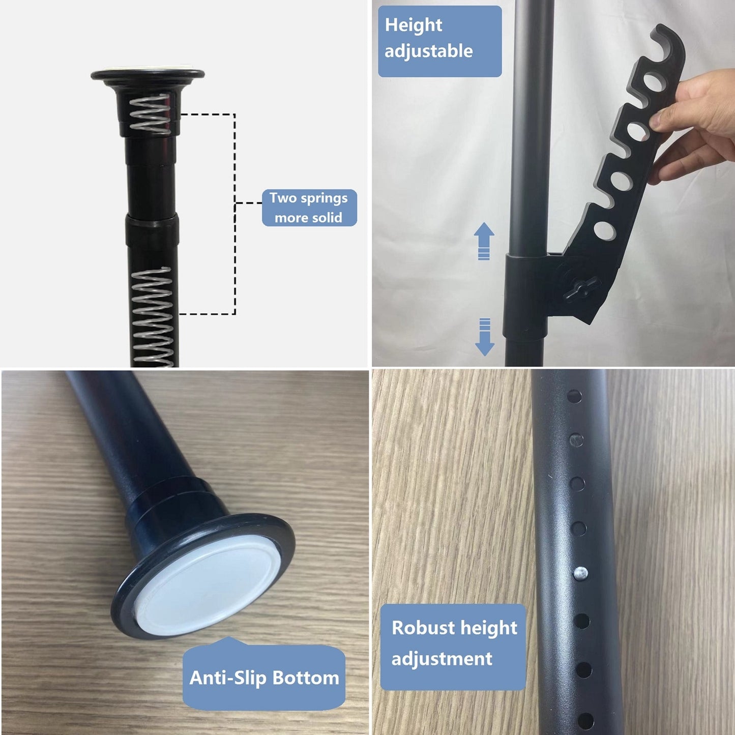 Extra Long Clothes Hanger With The Top Relying On The Ceiling And Nuclear Floor