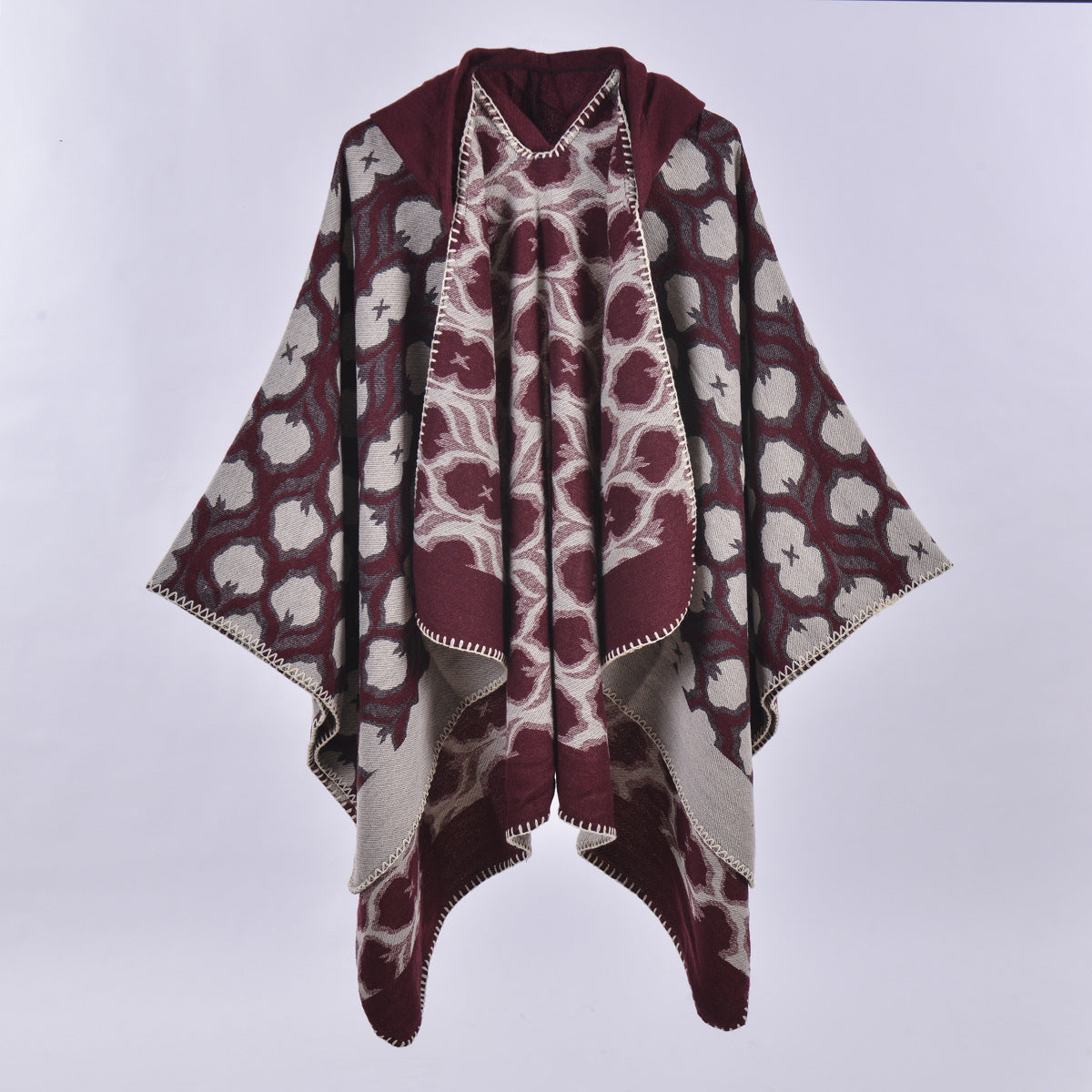 Women's Hooded Split Shawl Fashion