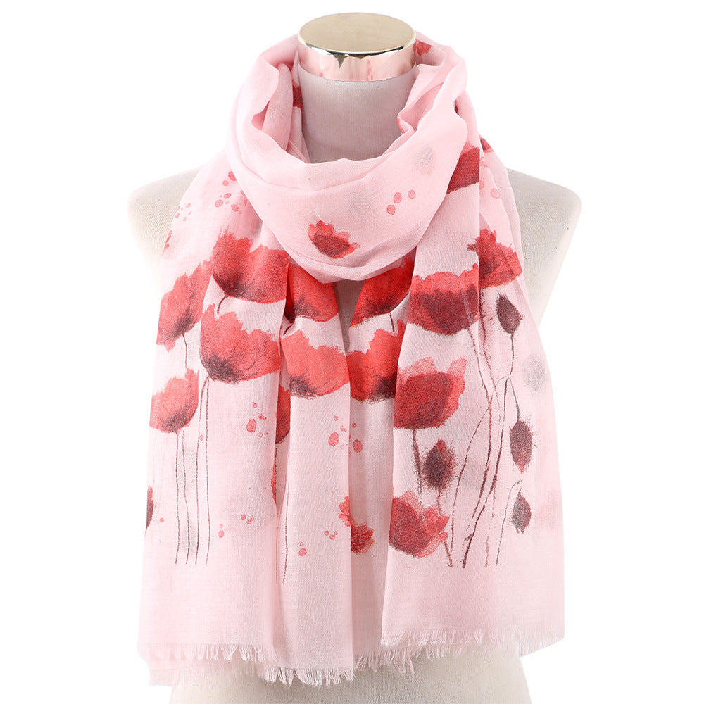 Women's Summer Thin Giraffe Printed Cute Fashion Shawl