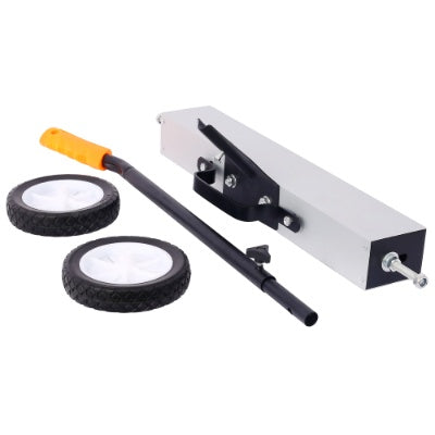 24' Rolling Magnetic Pick-Up Sweeper, Heavy Duty Push-Type With Release, For Nails Needles Screws Collection,30 Pound Capacity