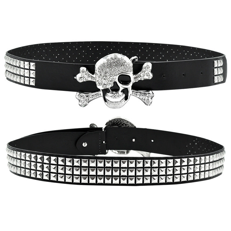 Rivet Belt Porous American Wide Belt