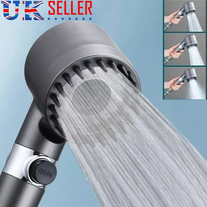 3 Modes Shower Head With Filter High Pressure Water Saving Massage Body Scalp