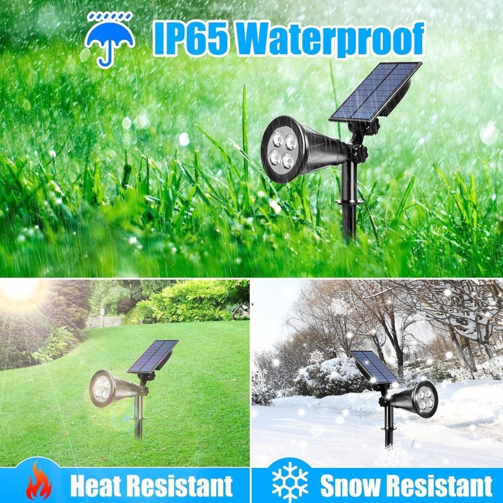 Solar Spot Lights LED Outdoor Garden Pathway Lawn Stake Lamp Landscape Decor UK