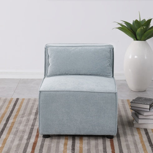 Modular Sofa Grayish Blue Chenille Fabric, Simple And Grand, The Seat And Back Is Very Soft. This Is Also A KNOCK DOWN Sofa