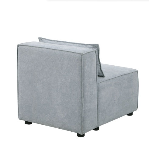 Modular Sofa Grayish Blue Chenille Fabric, Simple And Grand, The Seat And Back Is Very Soft. This Is Also A KNOCK DOWN Sofa