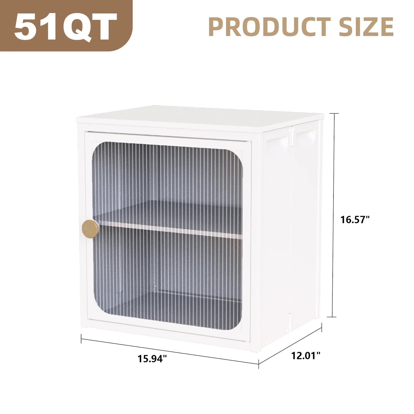 Single Sturdy  Convenient Fordable Cabinet, Durable Steel-Wood Combo With Anti-Slip Design  Quick Fold  Install, Easy To DIY Storage Container With Door, White