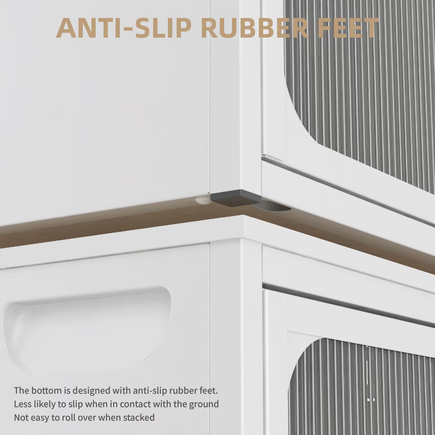 Single Sturdy  Convenient Fordable Cabinet, Durable Steel-Wood Combo With Anti-Slip Design  Quick Fold  Install, Easy To DIY Storage Container With Door, White