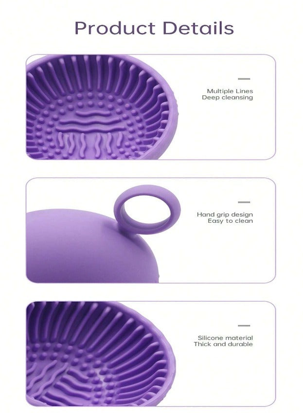 Two Silicone Dishwashing Brushes - Green And Purple Are Durable, Non-slip And Easy To Hold