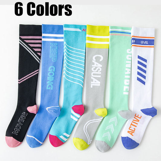 Women Compression Stockings High Long Tube Tide Socks Running Compression Stockings Riding Socks  Outdoor Elastic Socks