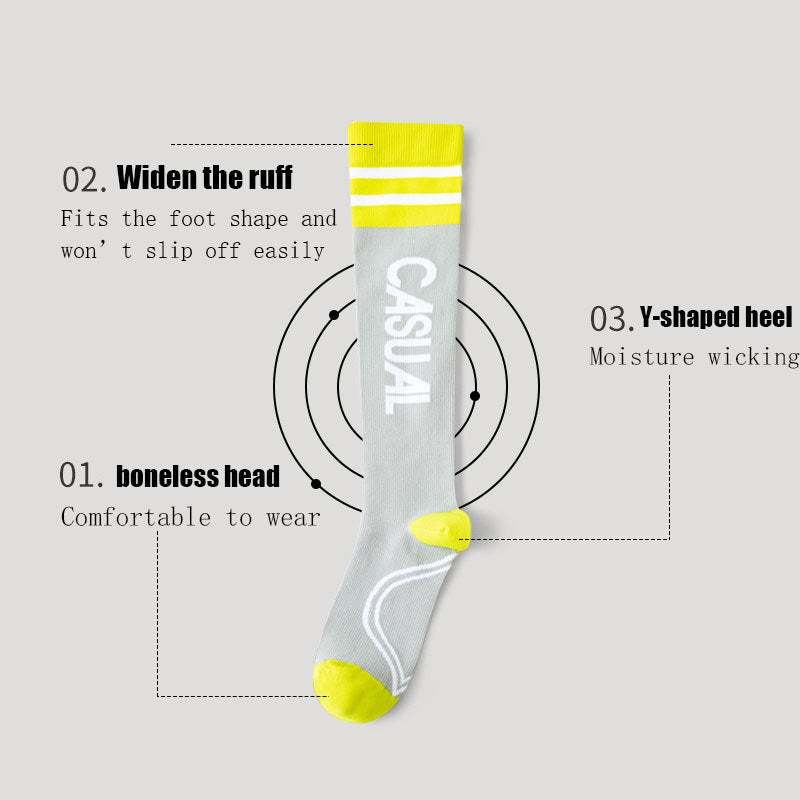 Women Compression Stockings High Long Tube Tide Socks Running Compression Stockings Riding Socks  Outdoor Elastic Socks