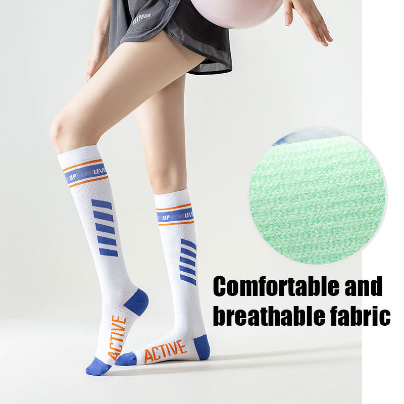 Women Compression Stockings High Long Tube Tide Socks Running Compression Stockings Riding Socks  Outdoor Elastic Socks
