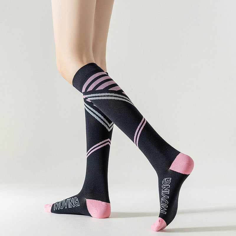 Women Compression Stockings High Long Tube Tide Socks Running Compression Stockings Riding Socks  Outdoor Elastic Socks