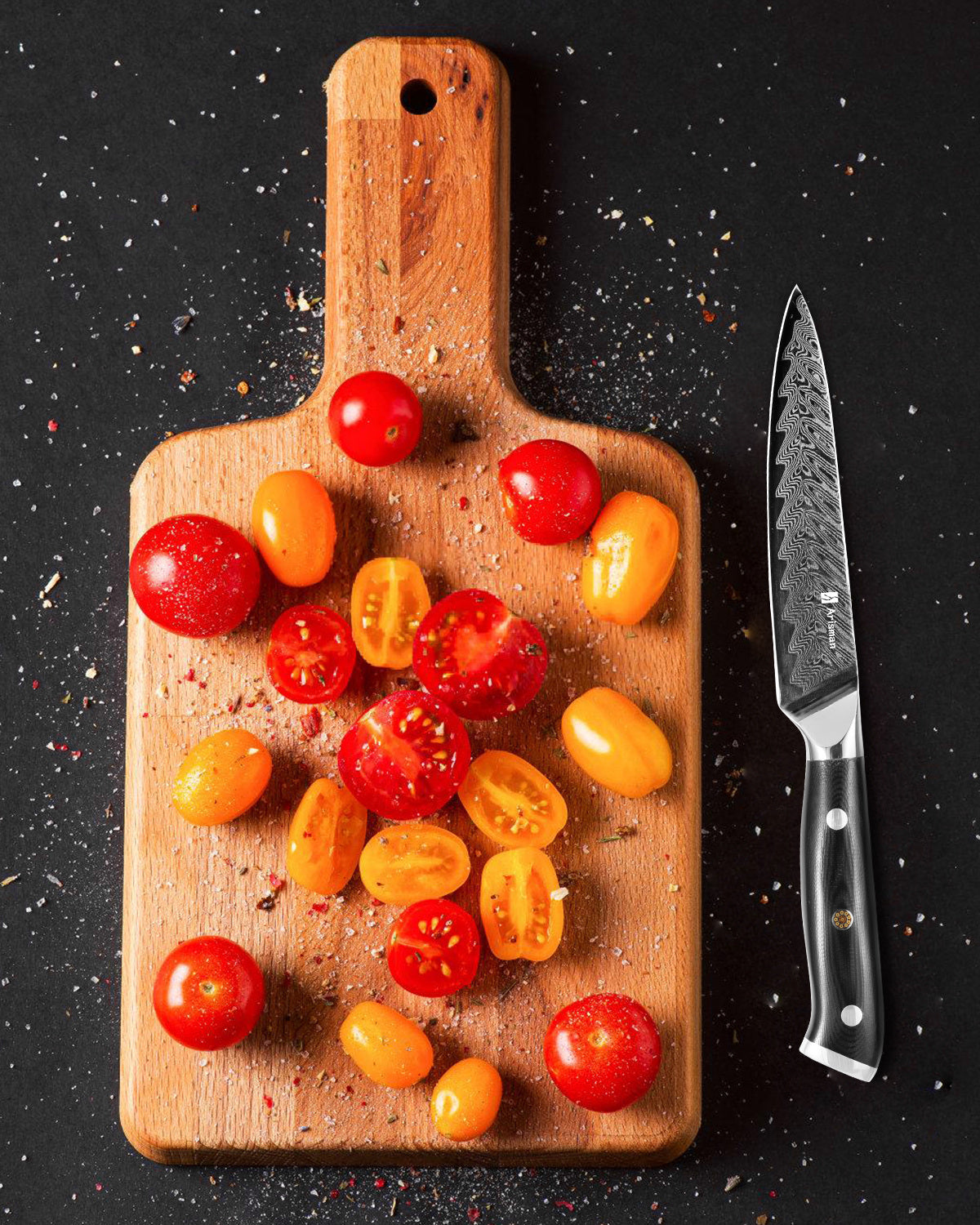 5 Inch Utility Knife, Japanese Damascus Steel Paring Knife, Sharp VG10 Fruit Slicing Knife, Small Kitchen Knife With Full Tang Ergonomic G10 Handle