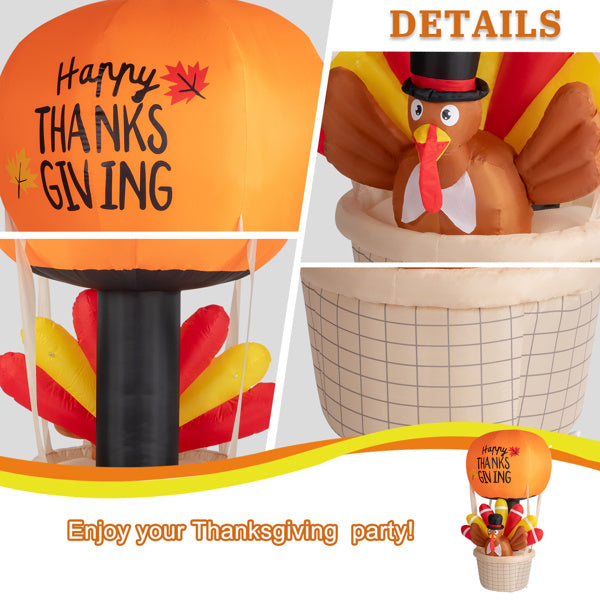 6ft Turkey Hot Air Balloon With 5 LED Lights