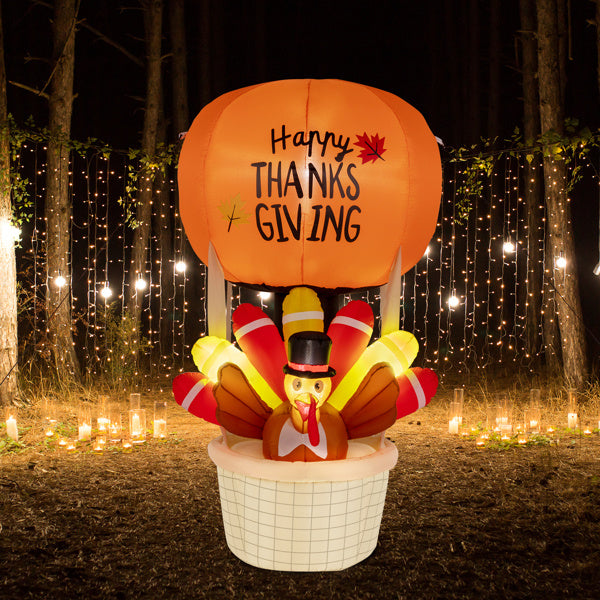 6ft Turkey Hot Air Balloon With 5 LED Lights
