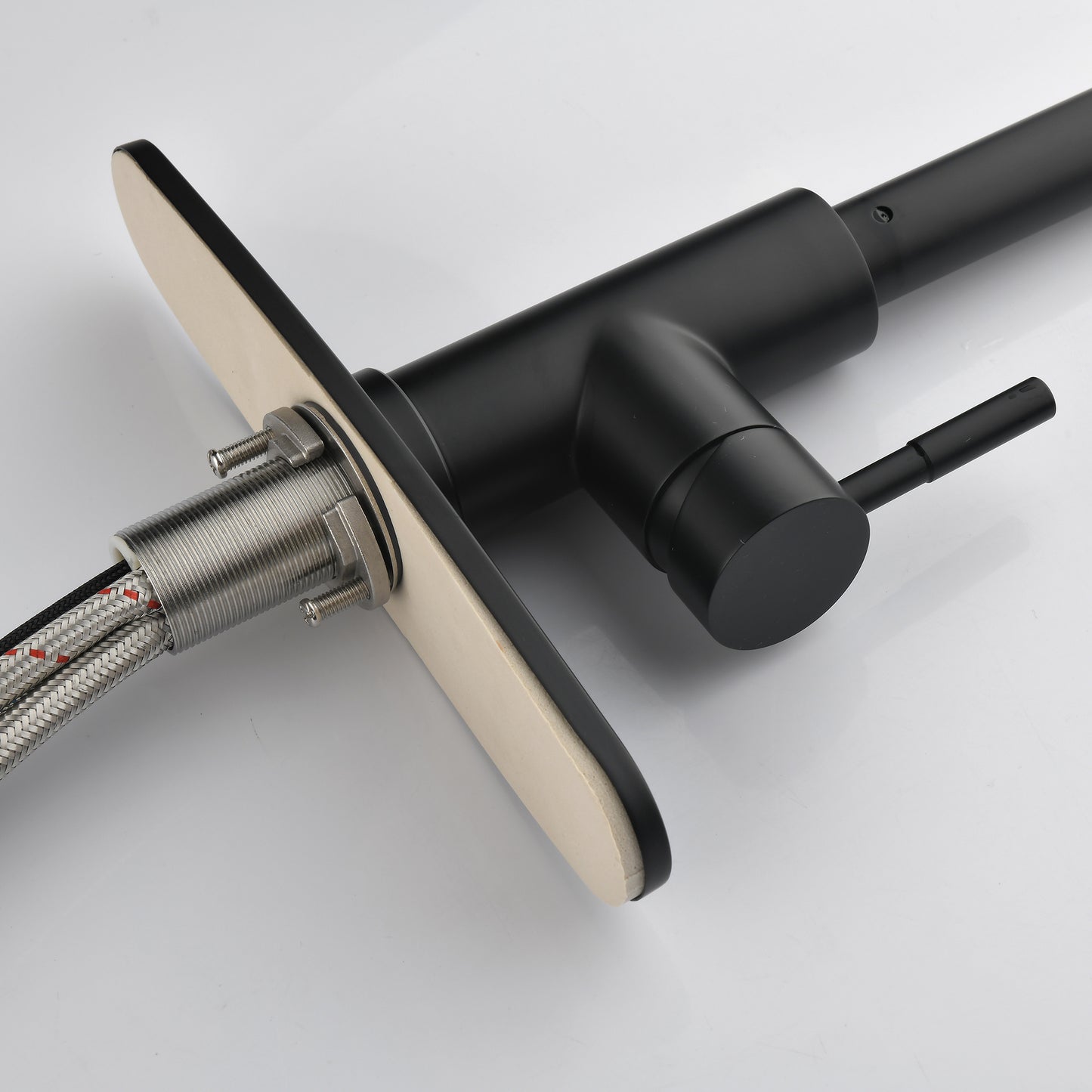 Solid Brass Single Handle Single Rod Downward Spring Kitchen Sink Faucet