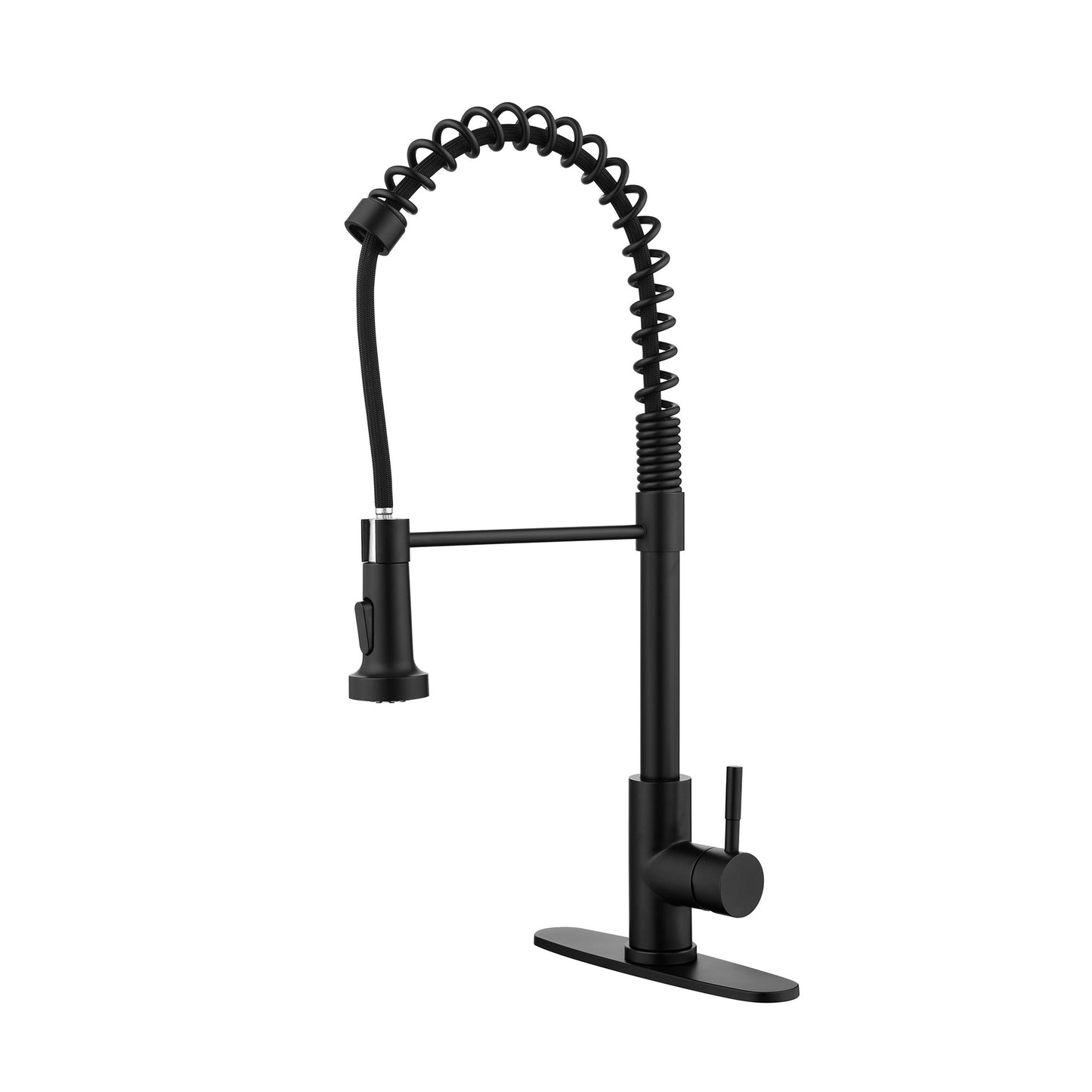 Solid Brass Single Handle Single Rod Downward Spring Kitchen Sink Faucet