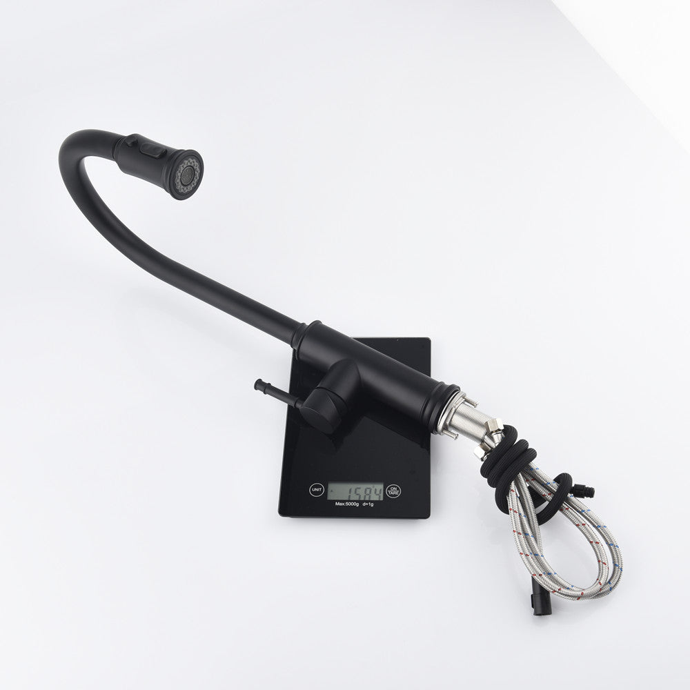 Single-handle Pull-down Kitchen Faucet With Dual-function Sprinklers