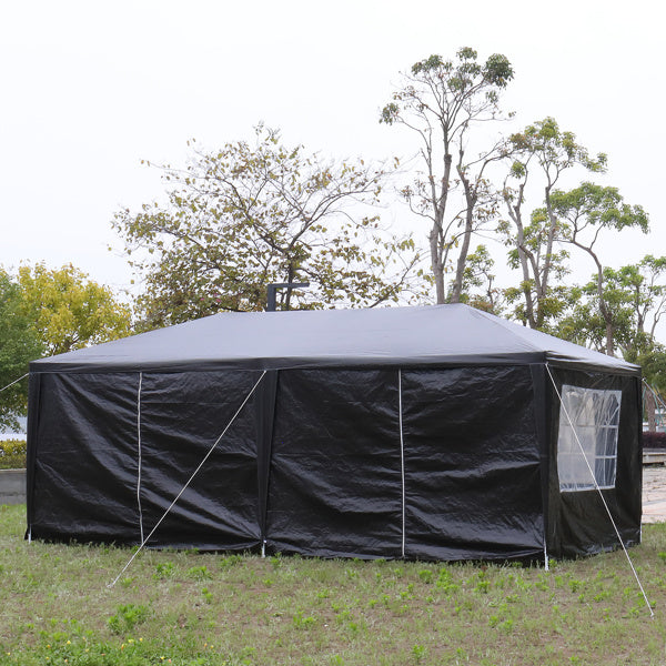 3X6M 6 Sided, With Two Doors And A Black Pergola