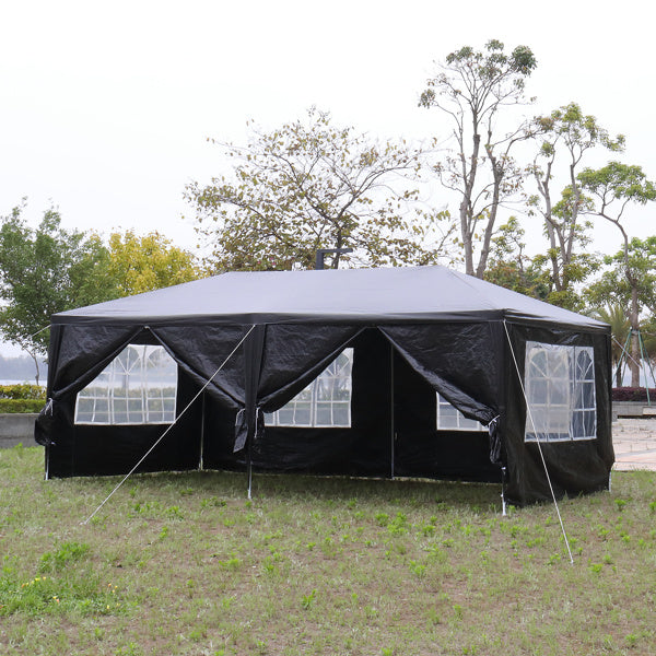 3X6M 6 Sided, With Two Doors And A Black Pergola