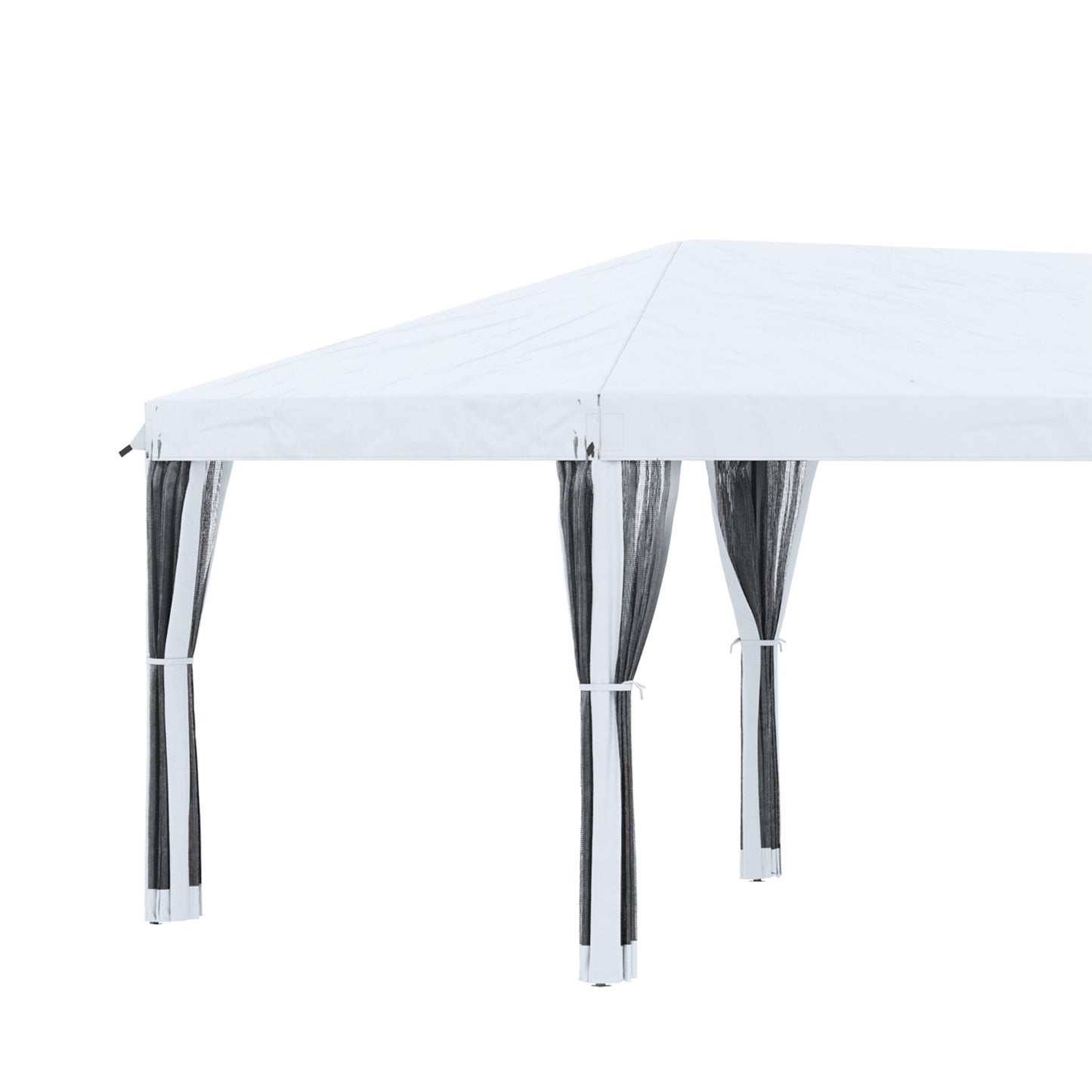 Outsunny 10' X 20' Pop Up Canopy Tent With Netting, Heavy Duty Instant Sun Shelter, Large Tents For