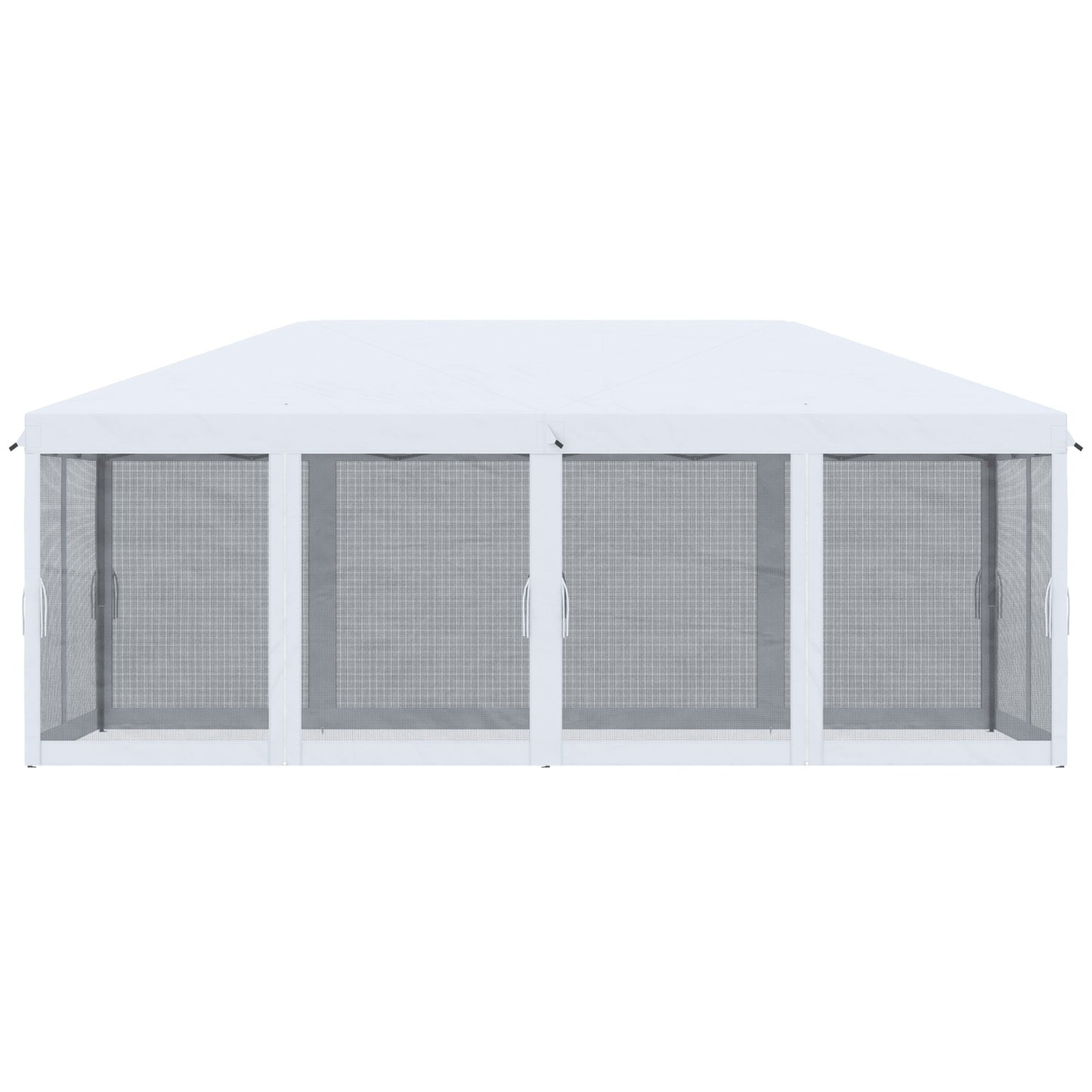 Outsunny 10' X 20' Pop Up Canopy Tent With Netting, Heavy Duty Instant Sun Shelter, Large Tents For