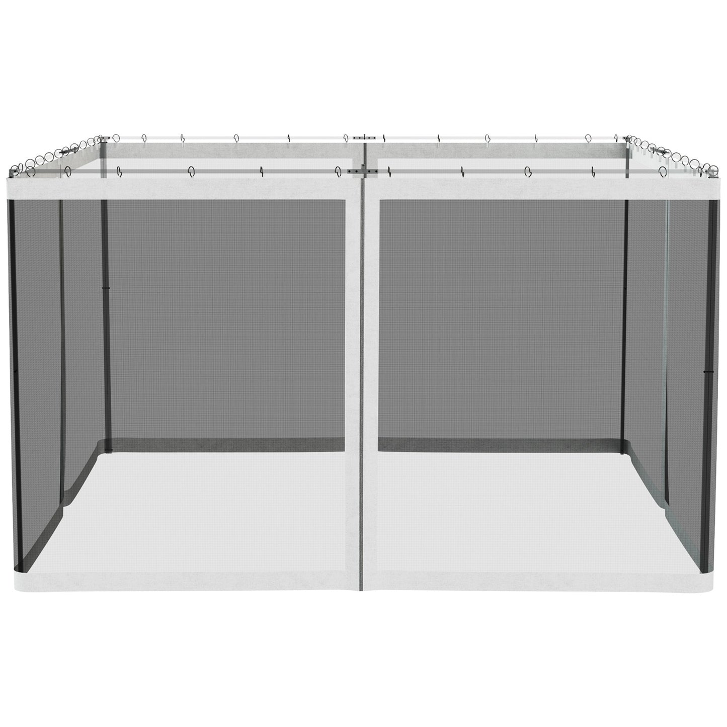 Outsunny 10' X 12' Replacement Mesh Sidewall Netting For Patio Gazebos And Canopy Tents With Zippers