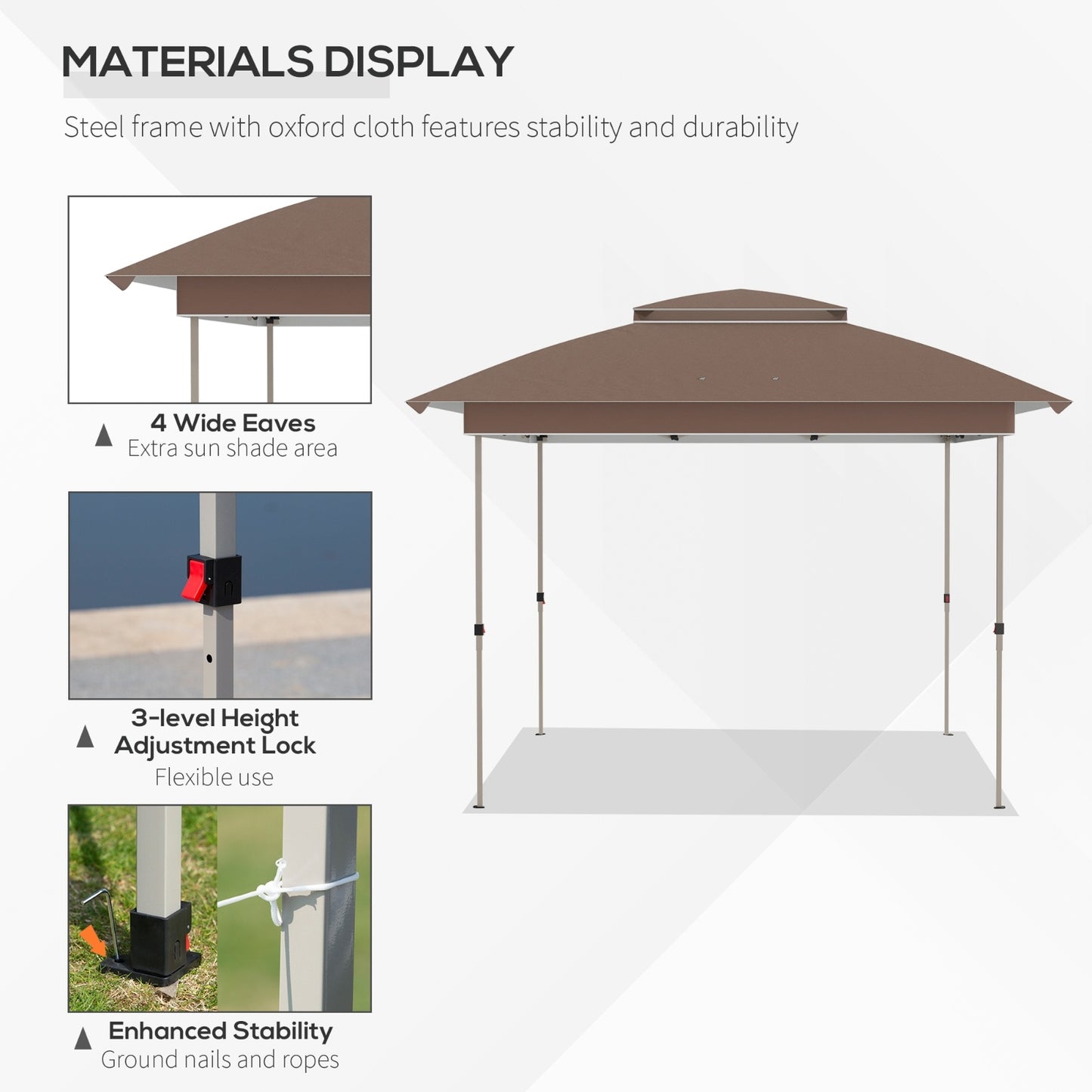 Outsunny 12' X 12' Pop Up Canopy Tent With Netting And Carry Bag, Instant Sun Shelter With 137 Sq.ft
