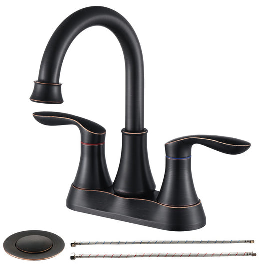 2 Handles 4-inch Oil Wiped Bronze Bathroom Faucet, Banned From Amazon Platform, Unable To Ship On Weekends