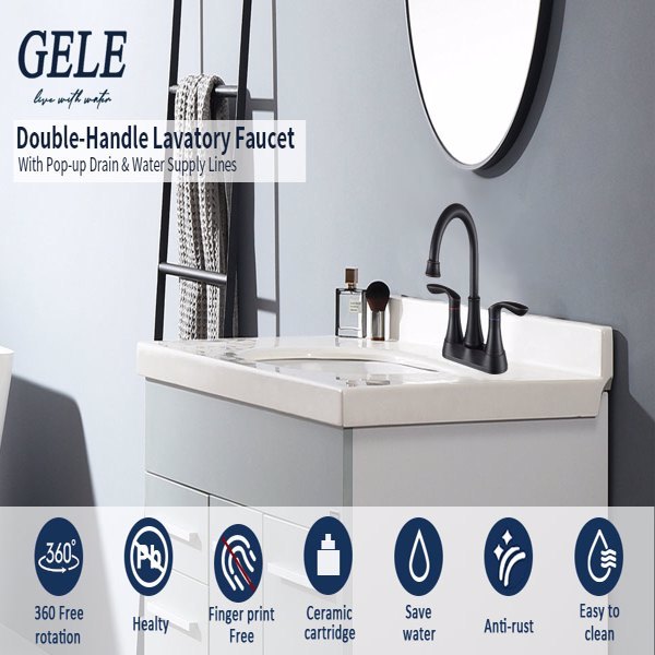 2 Handles 4-inch Oil Wiped Bronze Bathroom Faucet, Banned From Amazon Platform, Unable To Ship On Weekends