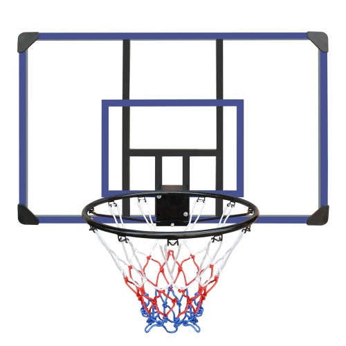 Wall-mounted Basketball Hoop, 45 X 29 Inches Shatterproof Back, Folding Hoop, Durable Hoop And All-weather Mesh For Indoor And Outdoor Use