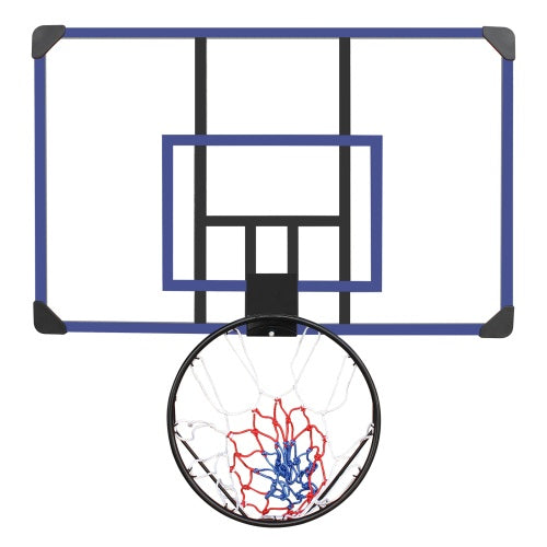 Wall-mounted Basketball Hoop, 45 X 29 Inches Shatterproof Back, Folding Hoop, Durable Hoop And All-weather Mesh For Indoor And Outdoor Use